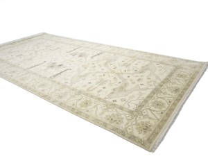 Cream Floral 8X16 Oushak Oriental Rug