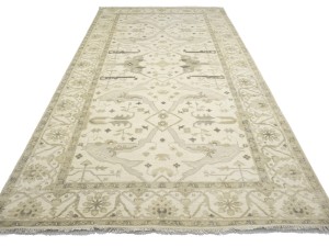 Cream Floral 8X16 Oushak Oriental Rug