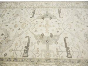 Cream Floral 8X16 Oushak Oriental Rug