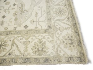 Cream Floral 8X16 Oushak Oriental Rug