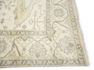 Cream Floral 8X16 Oushak Oriental Rug
