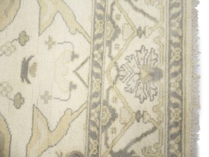 Cream Floral 8X16 Oushak Oriental Rug