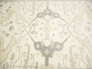 Cream Floral 8X16 Oushak Oriental Rug