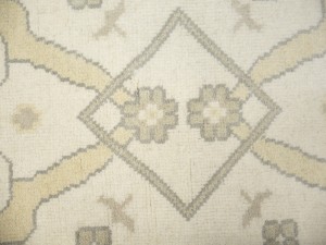 Cream Floral 8X16 Oushak Oriental Rug