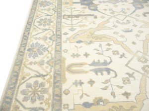 Cream Floral 8X16 Oushak Oriental Rug