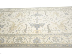 Cream Floral 8X16 Oushak Oriental Rug