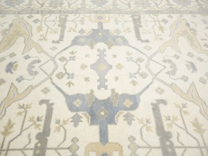 Cream Floral 8X16 Oushak Oriental Rug
