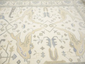 Cream Floral 8X16 Oushak Oriental Rug