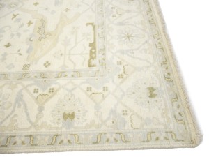Cream Floral 9X18 Oushak Oriental Rug
