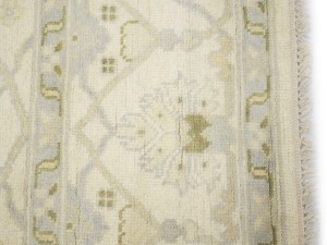 Cream Floral 9X18 Oushak Oriental Rug