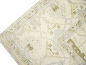 Cream Floral 9X18 Oushak Oriental Rug