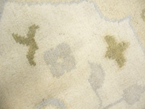 Cream Floral 9X18 Oushak Oriental Rug