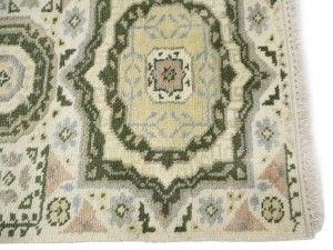Cream Floral 3X25 Heriz Serapi Oriental Runner Rug