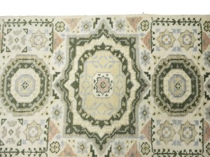 Cream Floral 3X25 Heriz Serapi Oriental Runner Rug