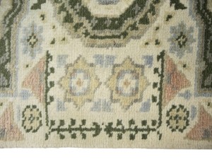 Cream Floral 3X25 Heriz Serapi Oriental Runner Rug