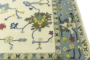 Cream Traditional Floral 9X12 Oushak Chobi Oriental Rug