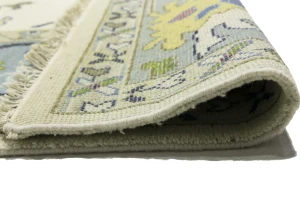 Cream Traditional Floral 9X12 Oushak Chobi Oriental Rug