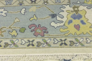 Cream Traditional Floral 9X12 Oushak Chobi Oriental Rug