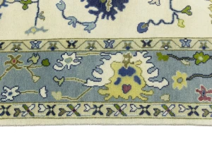 Cream Traditional Floral 9X12 Oushak Chobi Oriental Rug