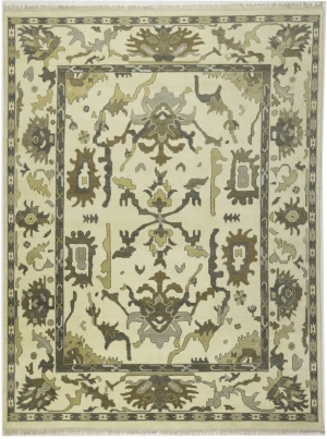 Muted Colors Transitional Floral 9X12 Oushak Chobi Oriental Rug