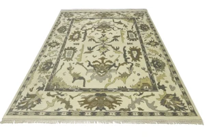 Muted Colors Transitional Floral 9X12 Oushak Chobi Oriental Rug