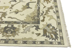 Muted Colors Transitional Floral 9X12 Oushak Chobi Oriental Rug