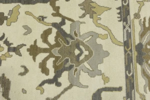Muted Colors Transitional Floral 9X12 Oushak Chobi Oriental Rug