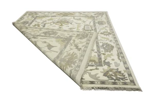 Muted Colors Transitional Floral 9X12 Oushak Chobi Oriental Rug