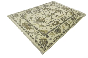 Muted Colors Transitional Floral 9X12 Oushak Chobi Oriental Rug