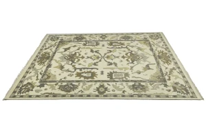 Muted Colors Transitional Floral 9X12 Oushak Chobi Oriental Rug