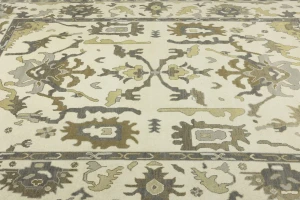 Muted Colors Transitional Floral 9X12 Oushak Chobi Oriental Rug