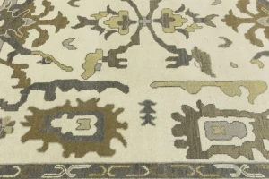 Muted Colors Transitional Floral 9X12 Oushak Chobi Oriental Rug