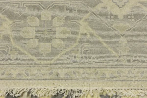 Yellowish Cream Floral 9X12 Oushak Oriental Rug