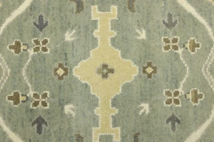 Light Sage Floral 9X12 Oushak Chobi Oriental Rug