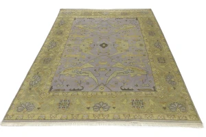Muted Colors Floral 9X11'4 Oushak Chobi Oriental Rug