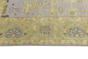 Muted Colors Floral 9X11'4 Oushak Chobi Oriental Rug