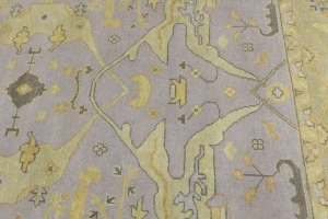 Muted Colors Floral 9X11'4 Oushak Chobi Oriental Rug