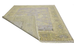 Muted Colors Floral 9X11'4 Oushak Chobi Oriental Rug