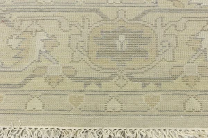 Gray Floral Traditional 9X12 Oushak Chobi Oriental Rug