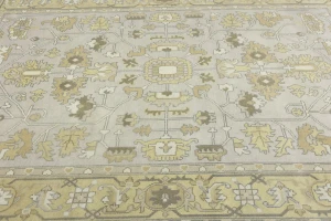 Gray Floral Traditional 9X12 Oushak Chobi Oriental Rug