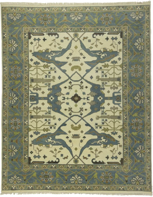 Muted Colors Floral 9X12 Oushak Oriental Rug