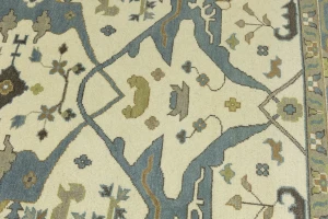 Muted Colors Floral 9X12 Oushak Oriental Rug