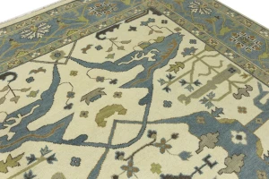 Muted Colors Floral 9X12 Oushak Oriental Rug