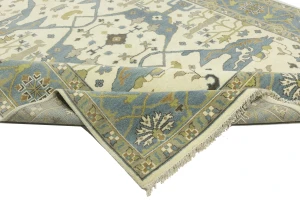 Muted Colors Floral 9X12 Oushak Oriental Rug