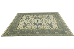 Muted Colors Floral 9X12 Oushak Oriental Rug