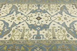 Muted Colors Floral 9X12 Oushak Oriental Rug