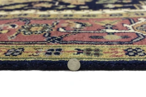 Purple-navy Traditional 9X12 Heriz Serapi Oriental Rug