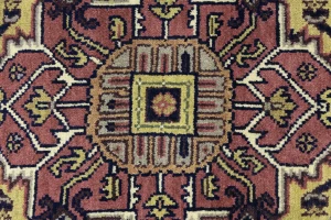 Purple-navy Traditional 9X12 Heriz Serapi Oriental Rug