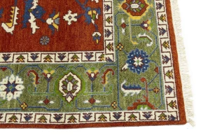 Orange Floral 9X12 Heriz Serapi Oriental Rug