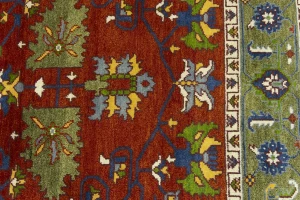 Orange Floral 9X12 Heriz Serapi Oriental Rug